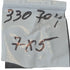 Clear plastic bag with handwritten text on a white background